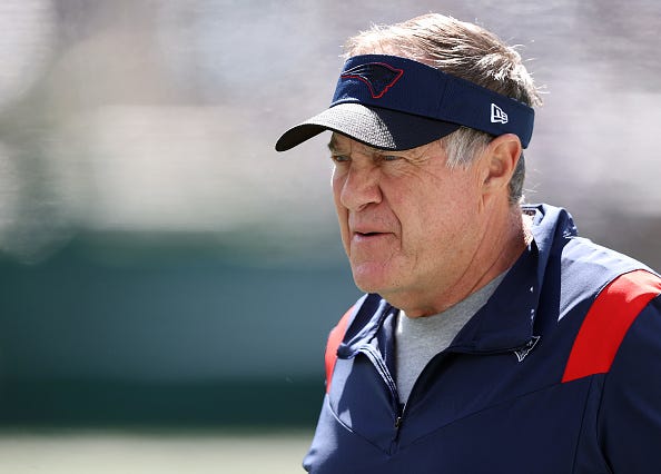Bill Belichick during a Patriots game.