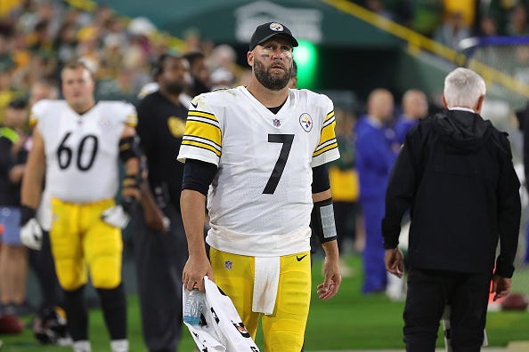 Ben Roethlisberger looks on after a Steelers loss
