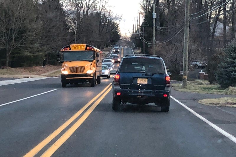 Police in Bensalem are riding on buses to crack down on drivers who ignore the flashing stop lights.
