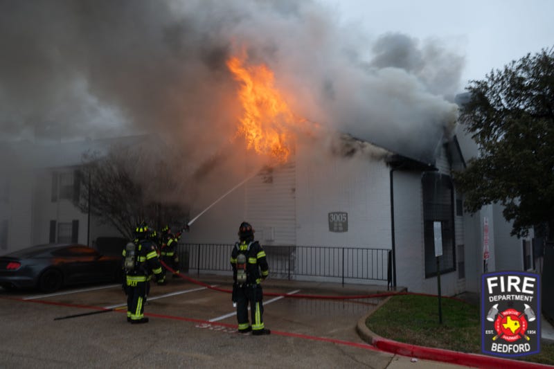 apartment on fire