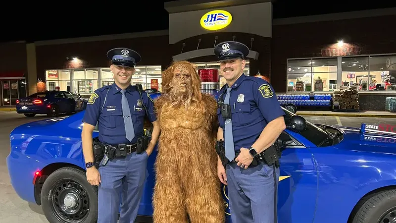 'There was a lot of commotion': Michigan State Police troopers have 'first known sighting and encounter' with Bigfoot