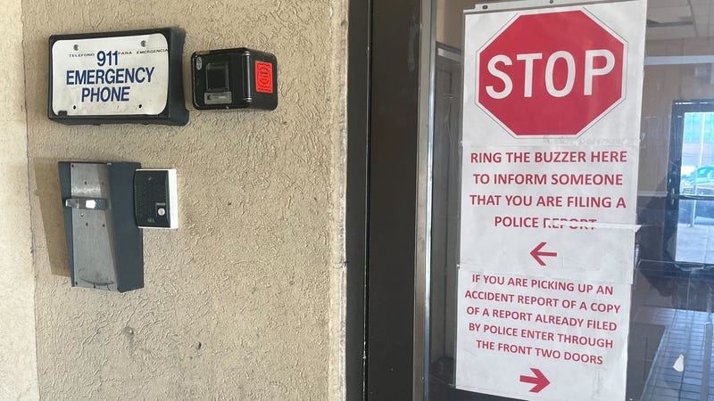 Chester residents were required to speak to the police through an intercom before gaining access to the police station. 
