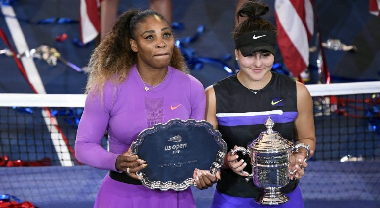 Serena Williams and Bianca Andreescu