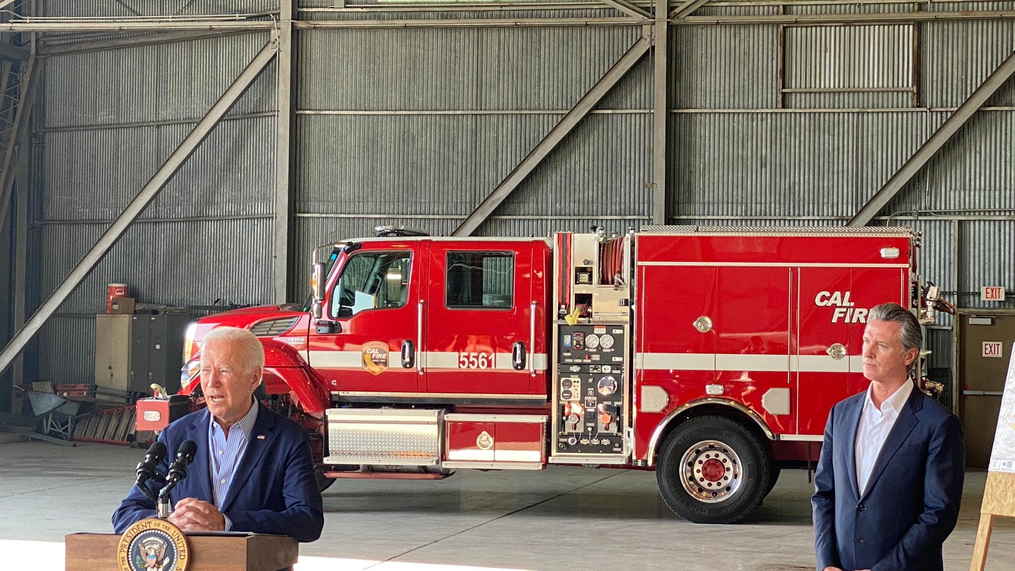 'These fires are blinking code red,' Biden addresses California wildfires in Sacramento
