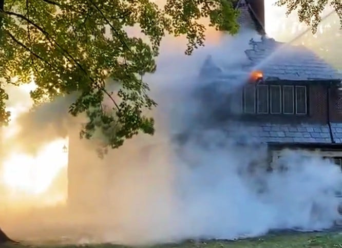 fire at historic home in Detroit