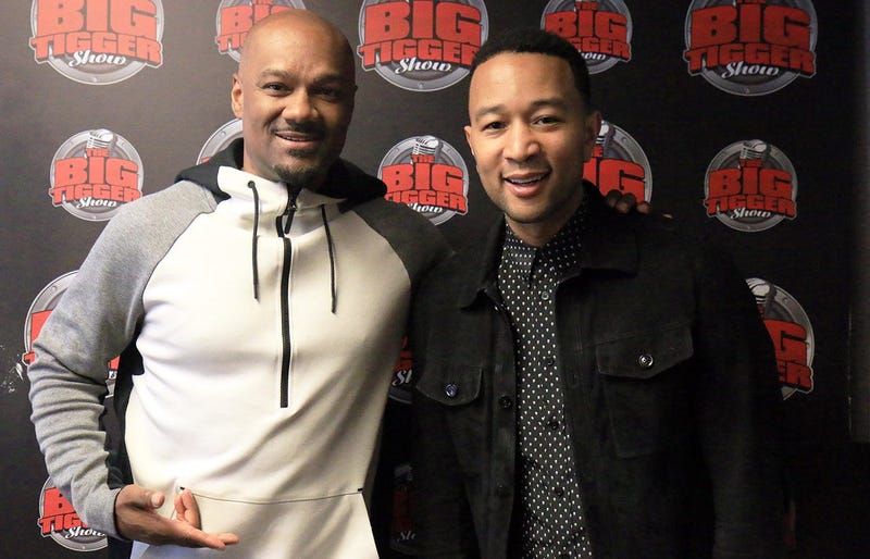 Big Tigger with John Legend at V-103 in Atlanta