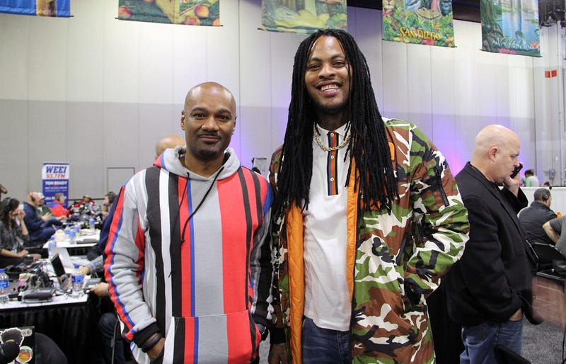 V-103's Big Tigger interviews Waka Flocka Flame during Super Bowl Experience in Atlanta.