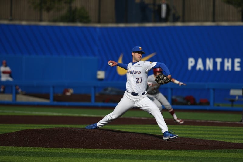 Pitt pitcher throwing at home