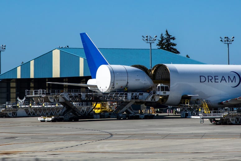 Boeing Dreamlifter with Dreamliner nose