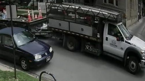 PHOTO: Truck driver wanted in North Side hit-and-run that seriously injured female bicyclist