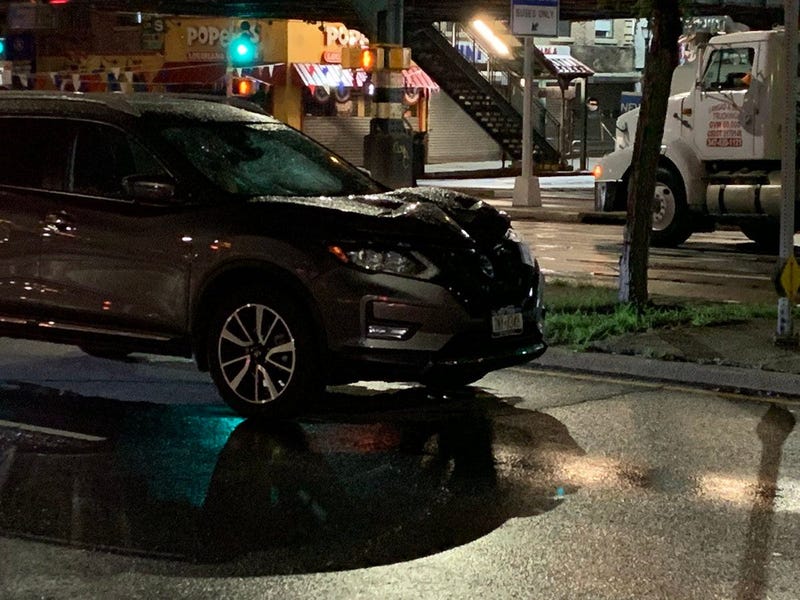 Site of biker collision in Queens