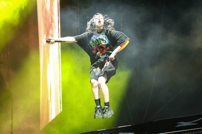 Billie Eilish performs at the Coachella Valley Music and Arts Festival in Indio, April 20, 2019