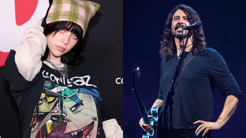 Billie Eilish and Dave Grohl