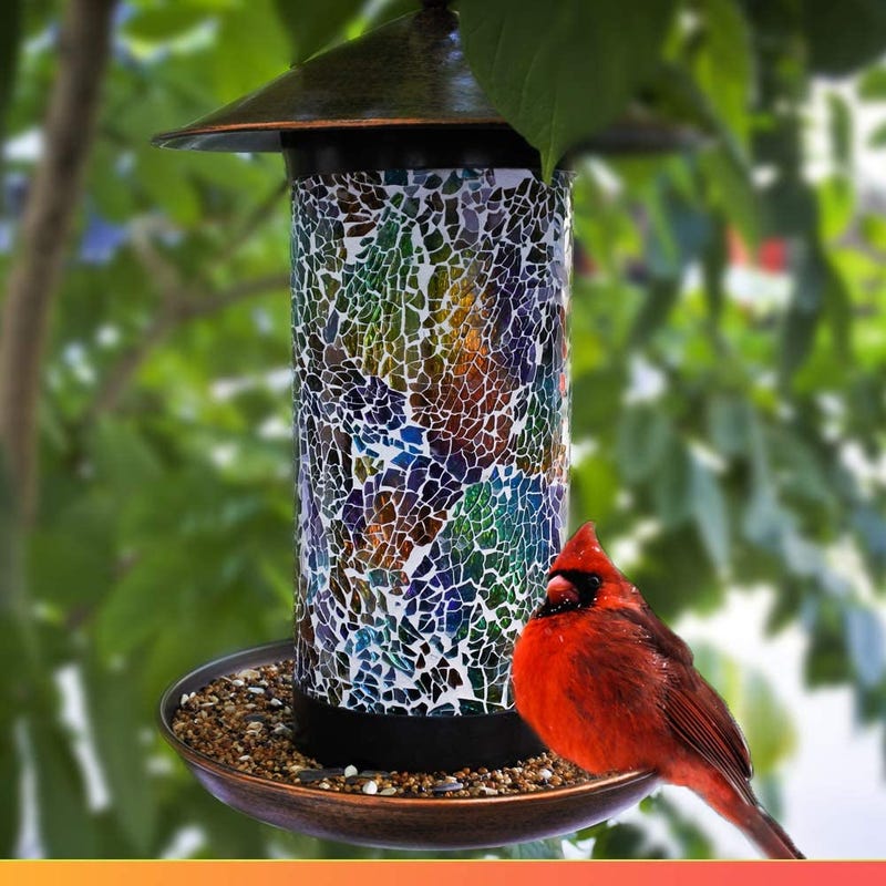 solar lantern bird feeder
