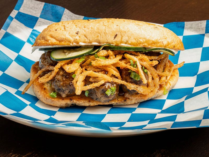 The bison meatball sub from the Minnesota Farmer's Union.