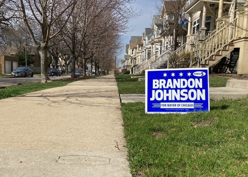 Brandon Johnson yard sign