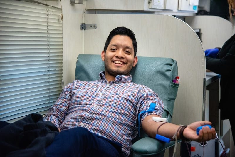 BJU student donates blood during campus blood drive to benefit The Blood Connection