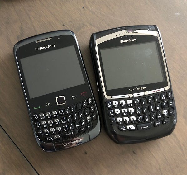 Kendra's Old BlackBerrys
