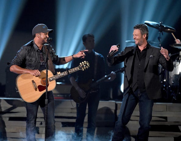 Blake Shelton, Luke Bryan, Forbes, Highest Paid, Country