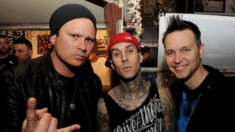 Tom DeLonge, Travis Barker and Mark Hoppu