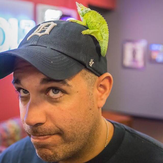 Is that a lizard on my head?