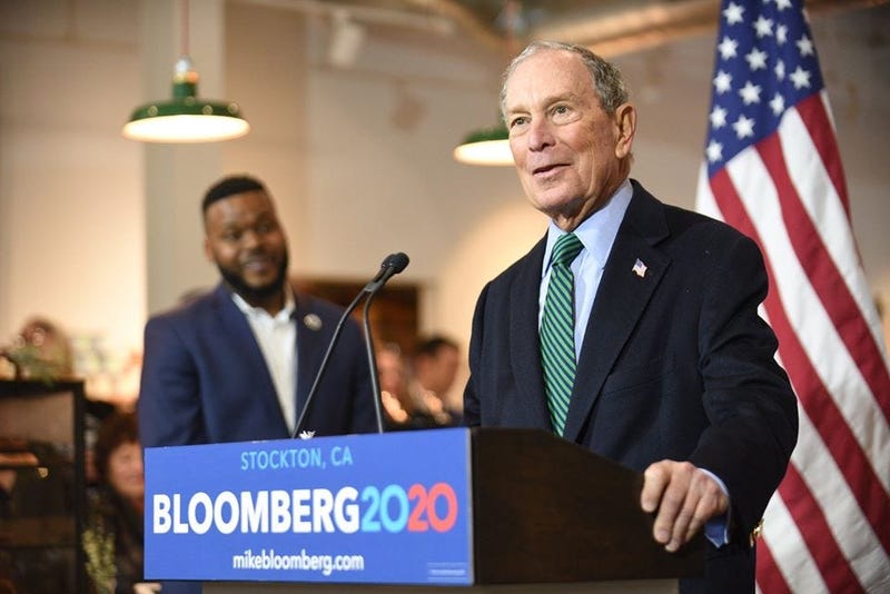 Mike Bloomberg at campaign stop