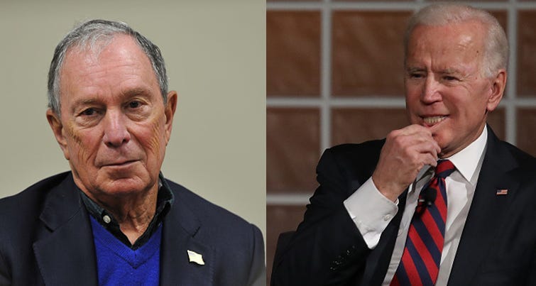 Mike Bloomberg and Joe Biden