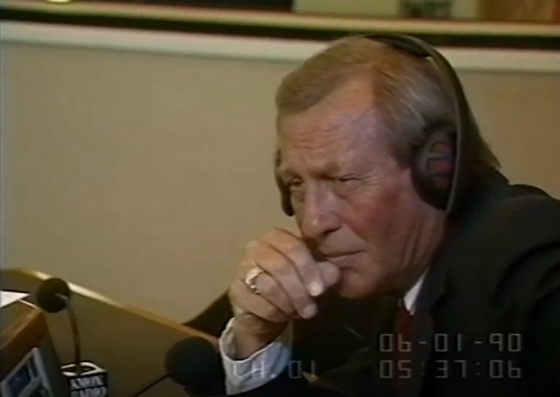 Bob Hardy during a live interview in the KMOX studio.