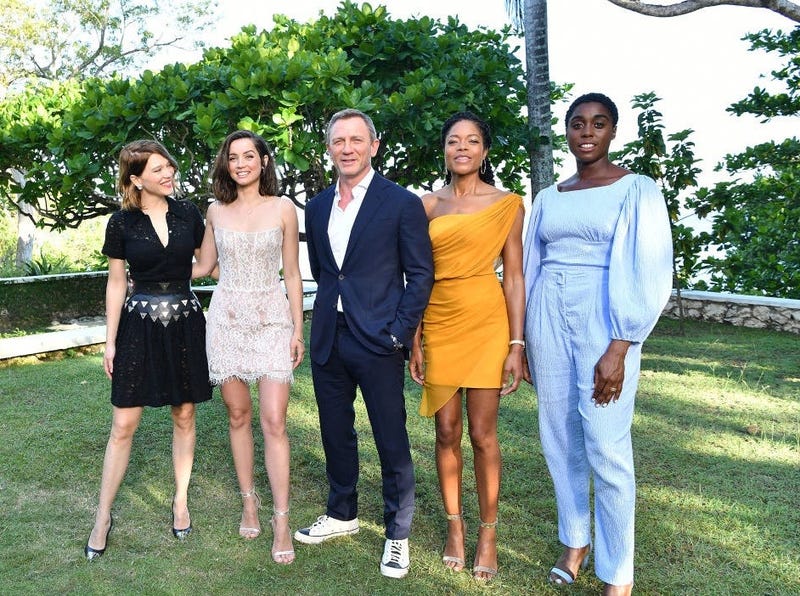 Cast members Léa Seydoux, Ana de Armas, Daniel Craig, Naomie Harris and Lashana Lynch