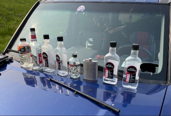 car full booze
