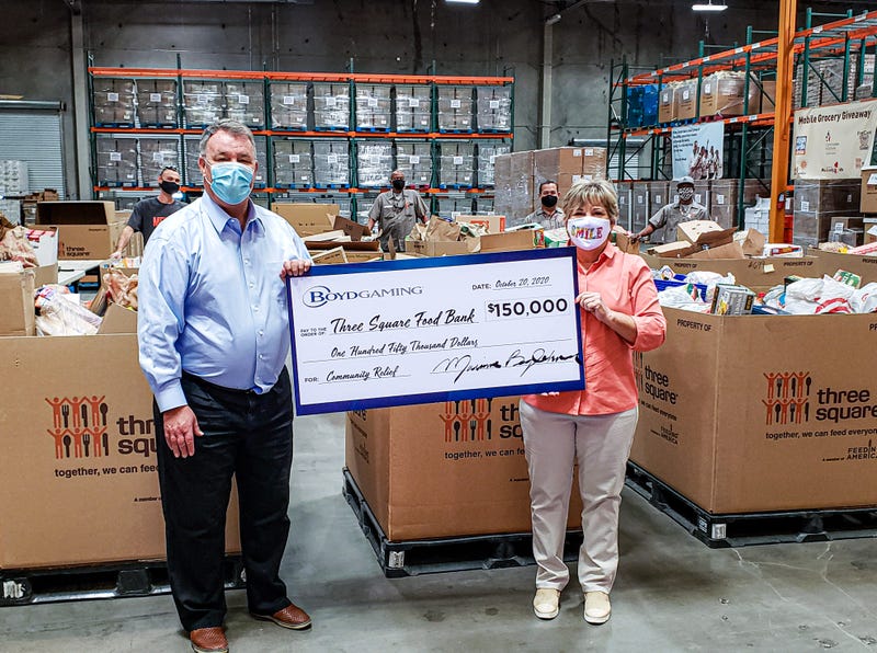 Boyd Gaming makes large contribution to 3 Square Food Bank on 10-22-20
