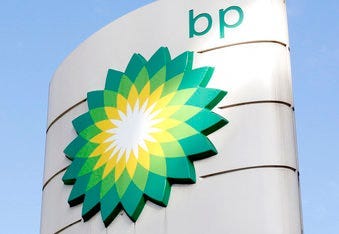 FILE - This Tuesday, Aug. 1, 2017 file photo shows the BP logo at a petrol station in London. (AP Photo/Caroline Spiezio, File)