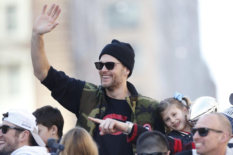 Tom Brady celebrates a Super Bowl win