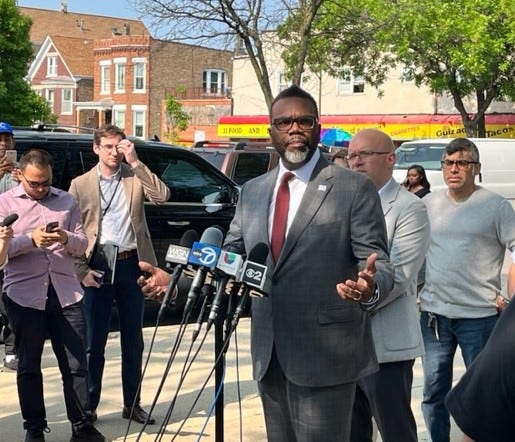 Brandon Johnson in Little Village