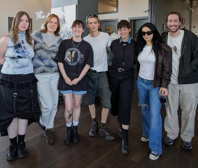 Troye Sivan and Charli XCX  with Intuition Coffee staff