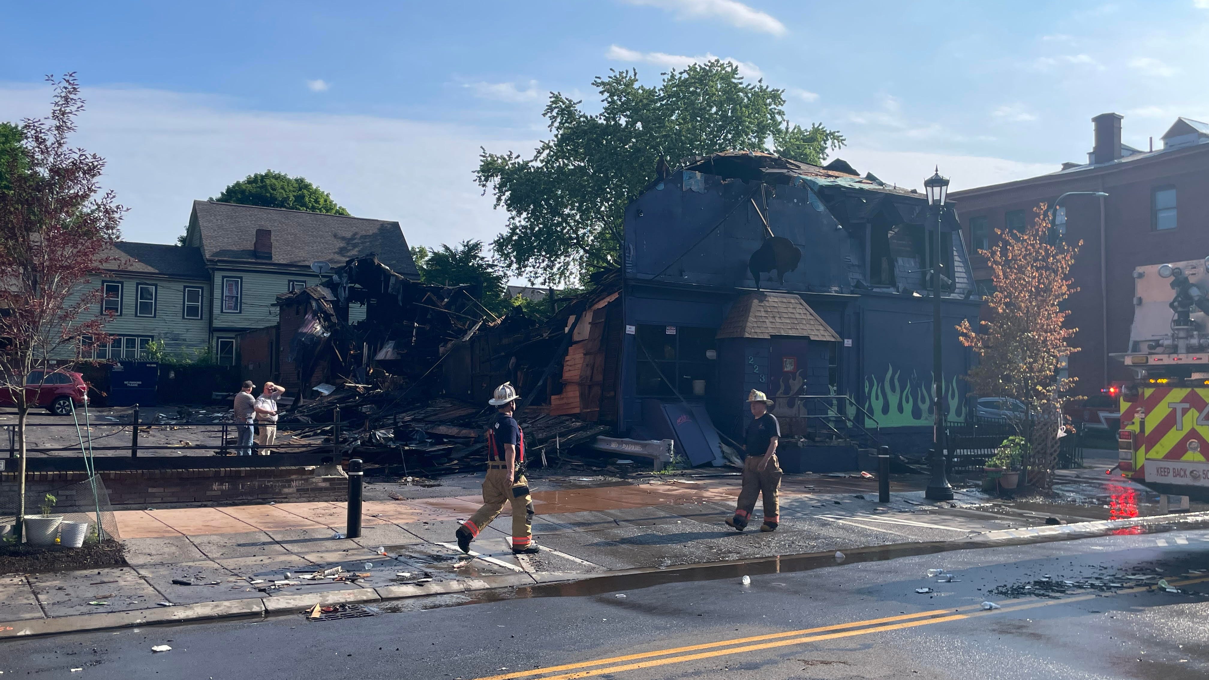 PHOTOS: Two-alarm fire destroys The Old Pink on Allen Street