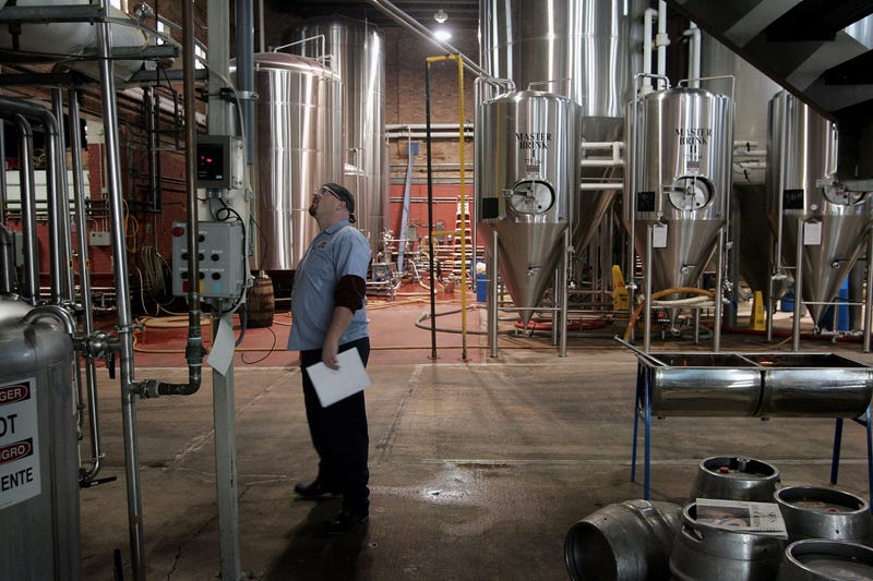 File image of Goose Island brewery vats