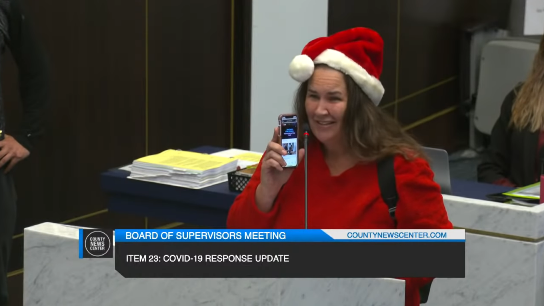 WATCH: Woman performs anti-vax version of Mariah Carey Christmas song at San Diego County supervisors’ meeting