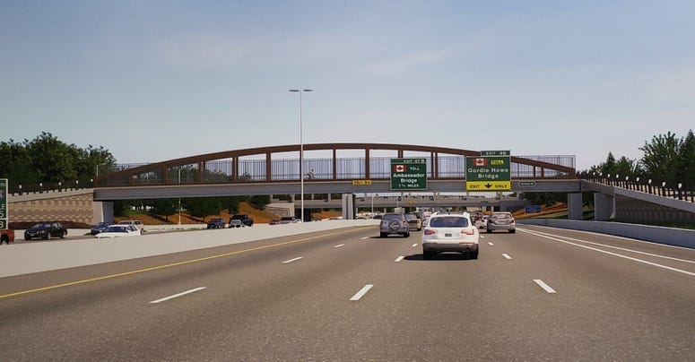 Rendering of Gordie Howe International Bridge
