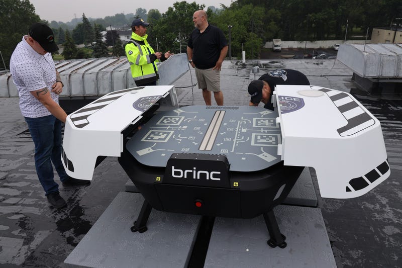 Taylor police prepare a Brinc done for flight 