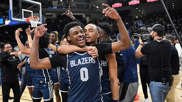 LeBron James, Donovan Mitchell in awe after Bronny James goes viral with epic dunk