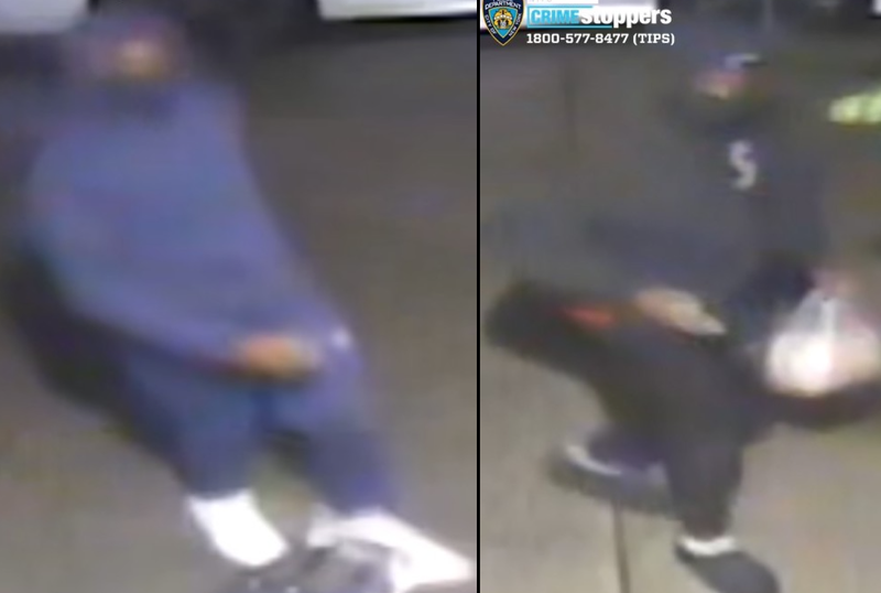 Police are searching for two suspects in Saturday night's robbery in East Flatbush