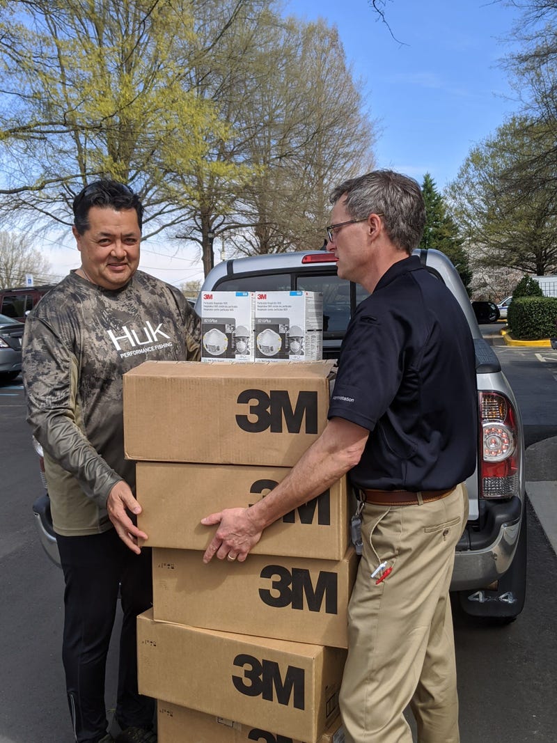 Spartanburg Regional CEO Bruce Holstien with David Church, Vice President Oncology and Support Services at Spartanburg Regional Healthcare System