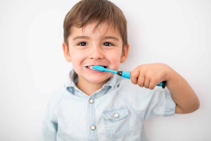 brushing teeth