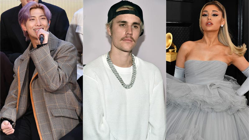 BTS, Justin Bieber, Ariana Grande