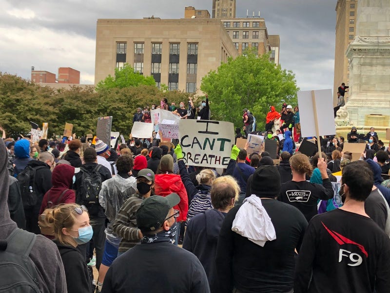 A scene from the May 30 protest in Niagara Square