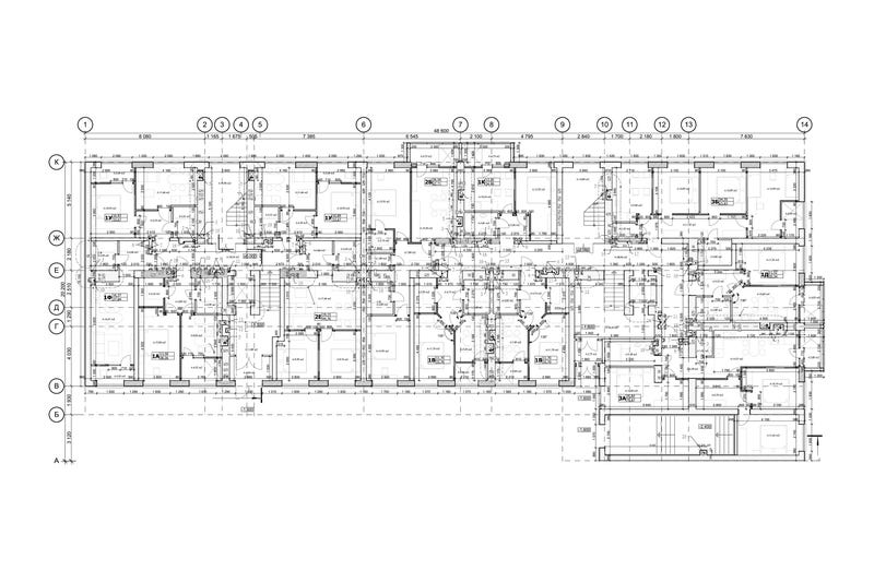 A building blueprint for construction plans