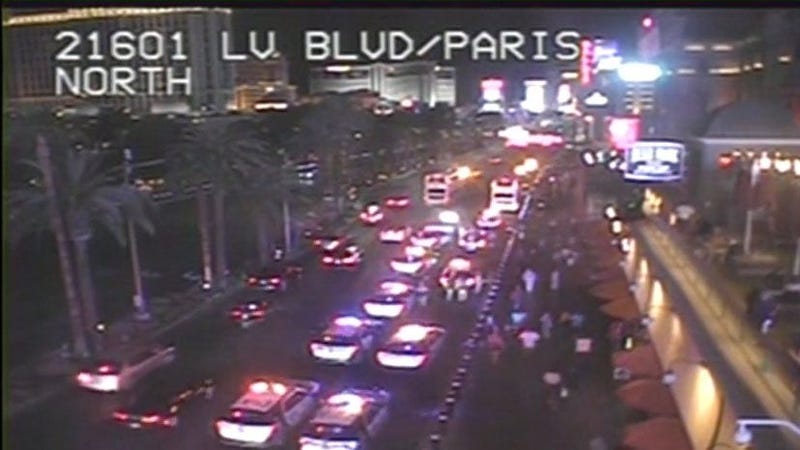 Scene of bus stabbing in from of Paris Hotel on 9-30-20