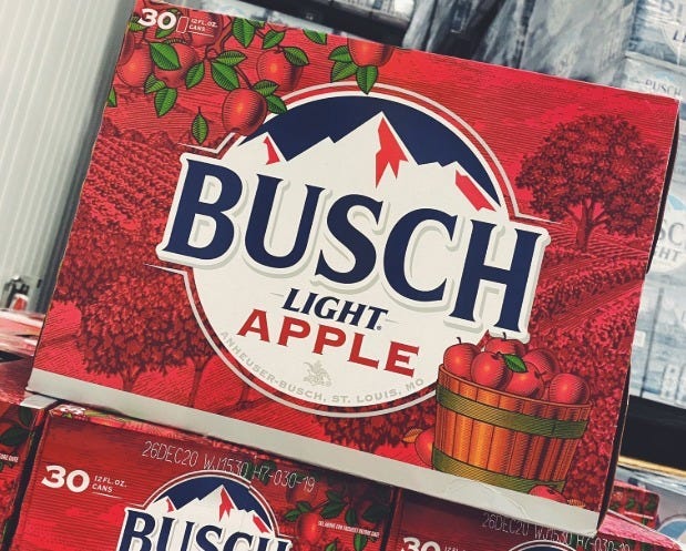 Busch Lite, Apple, New Beer, Limited Edition, Summer