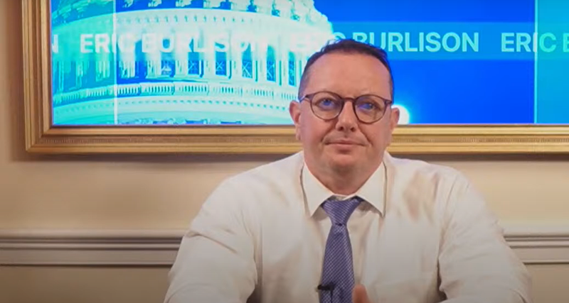 Congressman Eric Burlison during his virtual town hall